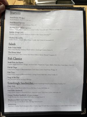 Menu photo 1 Ocean Ale House San Francisco, CA Menu photo 1 Ocean Ale House San Francisco, CA