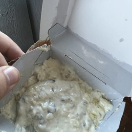 the inside of a box of food the inside of a box of food