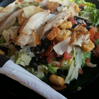 Fox Harbor - Ceasar Salad, there is a $3 added cost for grilled chicken to be added and if you wanted shrimp its a bit more. But definitely good salad. - American Near Me - Green Bay, Wisconsin