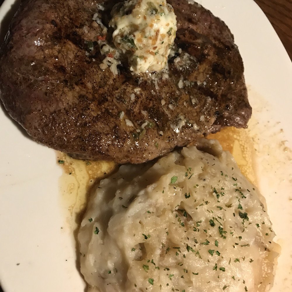 Outback Steakhouse - Ribeye with garlic butter with Homestyle Mashed Potatoes - Steakhouses Near Me - Springfield, New Jersey Outback Steakhouse - Ribeye with garlic butter with Homestyle Mashed Potatoes - Steakhouses Near Me - Springfield, New Jersey