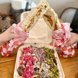 Lamb shawarma and shawarma fries Lamb shawarma and shawarma fries