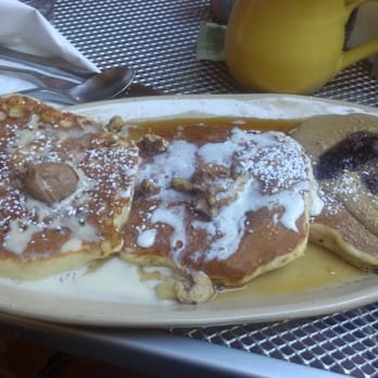 Snooze, an A.M. Eatery - Pancake flight:(l-r) pineapple upside down, carrot cake and pancake of the day peanut butter and jelly - Breakfast & Brunch Near Me - Phoenix, Arizona Snooze, an A.M. Eatery - Pancake flight:(l-r) pineapple upside down, carrot cake and pancake of the day peanut butter and jelly - Breakfast & Brunch Near Me - Phoenix, Arizona
