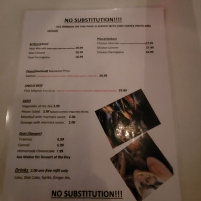 Menu photo 1 Carmines Resturant Walterboro, SC