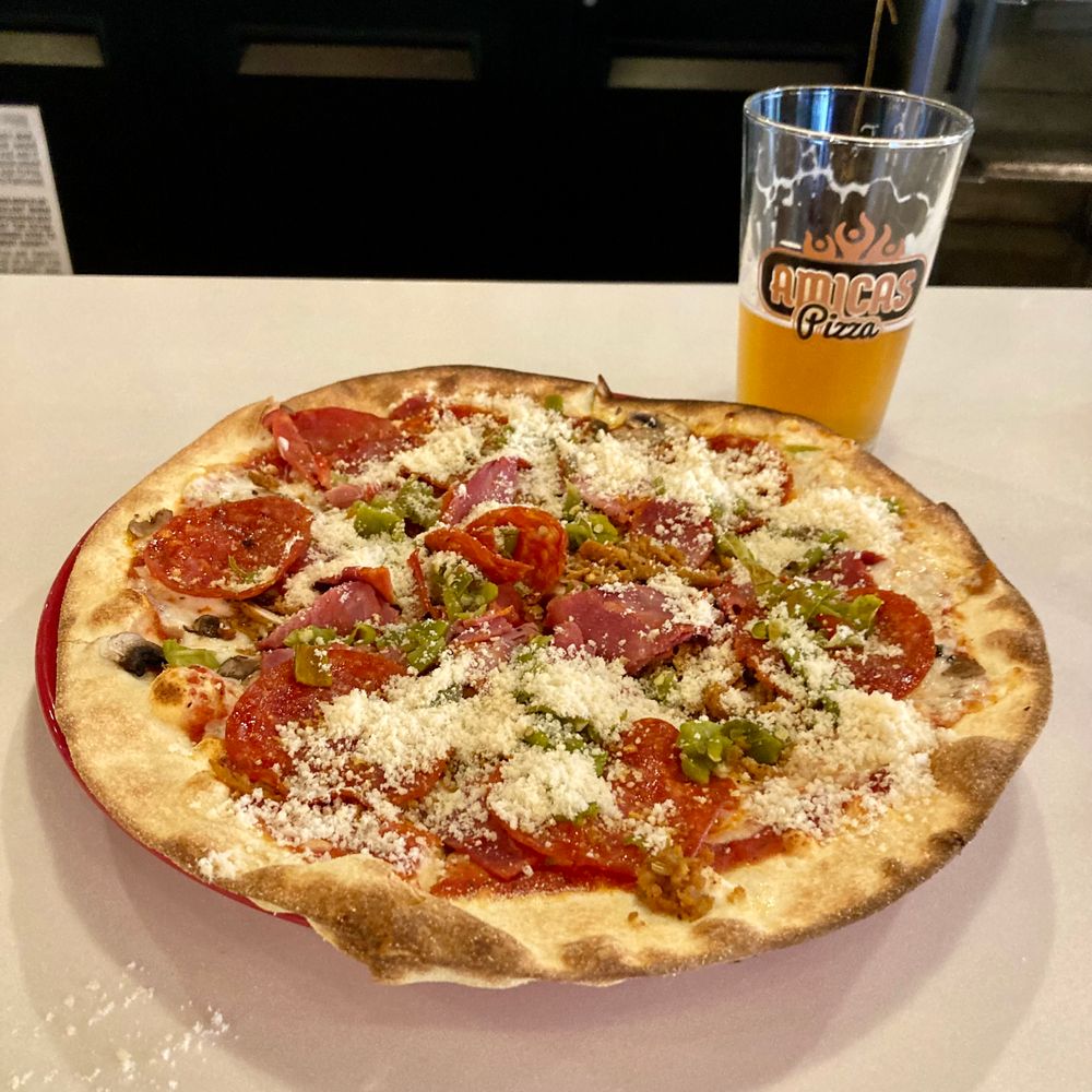 Amicas Pizza & Microbrewery - Headwaters IPA and pie #11 - Pizza Near Me - Salida, Colorado Amicas Pizza & Microbrewery - Headwaters IPA and pie #11 - Pizza Near Me - Salida, Colorado