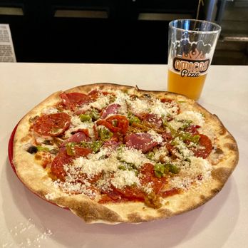 Amicas Pizza & Microbrewery - Headwaters IPA and pie #11 - Pizza Near Me - Salida, Colorado