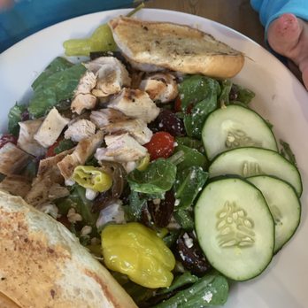 June Bug Cafe - Greek Salad with Grilled Chicken - New American Near Me - Midpines, California