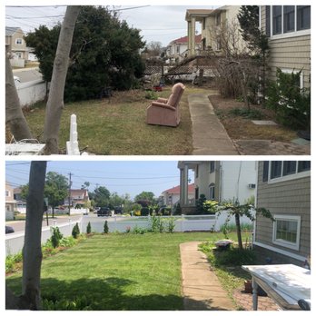 Harder Tree and Landscape Service - Before/after of a clean-up and sod job for a new homeowner. - Landscaping Near Me - Hempstead, New York Harder Tree and Landscape Service - Before/after of a clean-up and sod job for a new homeowner. - Landscaping Near Me - Hempstead, New York
