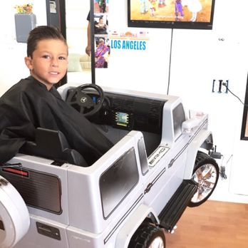 Family Cutz - Looking good and enjoying the process in a cool ride & Pokémon on tv! - Kids Hair Salons Near Me - Paramount, California