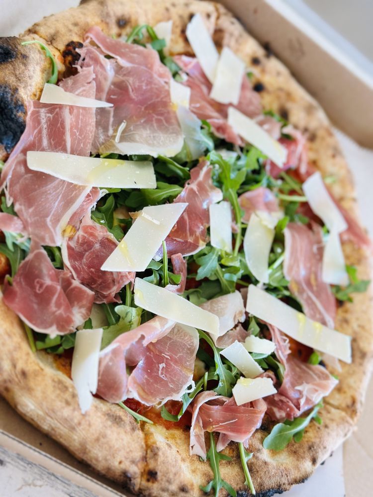 Food from Mike’s pizzeria