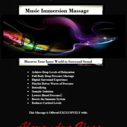 Alexandra Voss - 90 minutes of massage and music. No outside sound, no talking, no distractions. A unique journey in relaxation and unwinding.
