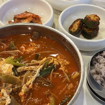 Chung Dam Tofu - S17. Spicy Beef Soup Dinner - Korean Near Me - Artesia, California Chung Dam Tofu - S17. Spicy Beef Soup Dinner - Korean Near Me - Artesia, California