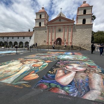 Mission Santa Barbara - Chalk Art - Museums Near Me - Santa Barbara, California