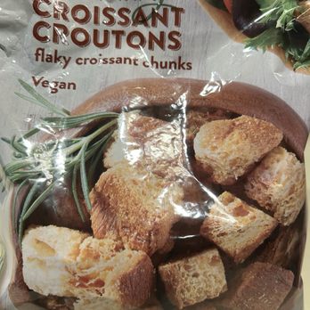 Trader Joe's - Yummy Rosemary Vegan Croissant Croutons. - Grocery Near Me - Philadelphia, Pennsylvania Trader Joe's - Yummy Rosemary Vegan Croissant Croutons. - Grocery Near Me - Philadelphia, Pennsylvania