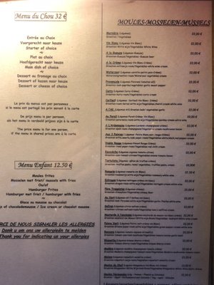 Menu photo 5 Le Chou de Bruxelles Brussels, BRU Menu photo 5 Le Chou de Bruxelles Brussels, BRU