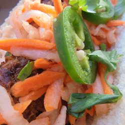 Greenhorn Truck - Banh Mi sandwich, close-up.