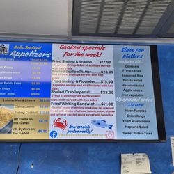 Bob's Seafood Market Of Northfield - Wall specials updated on Facebook they say