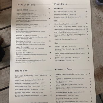 Coppin’s Restaurant & Bar - Menu - New American Near Me - Covington, Kentucky Coppin’s Restaurant & Bar - Menu - New American Near Me - Covington, Kentucky