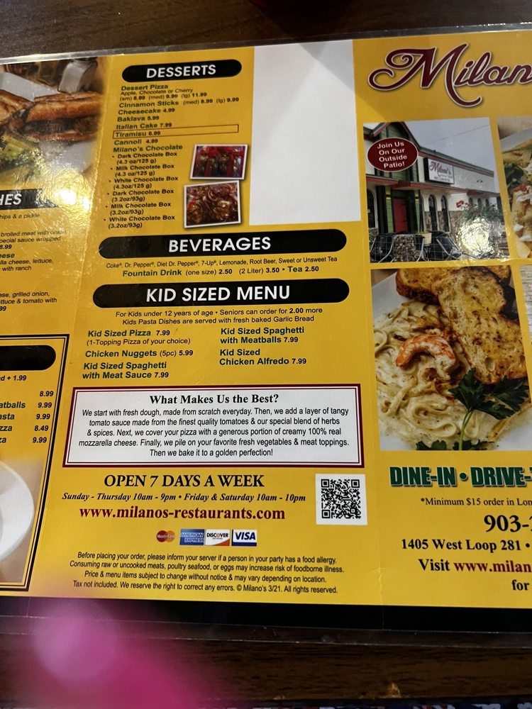 Milano’s Italian Restaurant & Catering