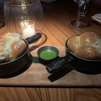 STK Steakhouse - Complimentary bread drizzled with blue cheese butter - Steakhouses Near Me - Toronto, Ontario
