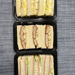 Luscious sandwiches: ham and egg; katsu; ham. @veefoodlife