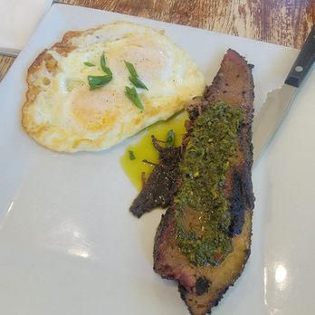 Heirloom Kitchen - Prime brisket with egg - Burgers Near Me - Stockton, California