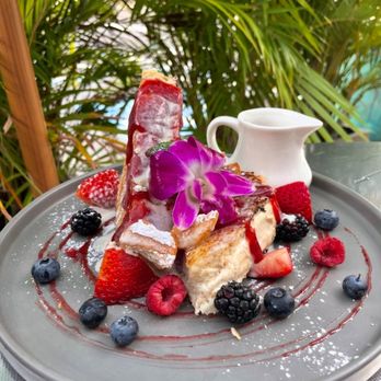 Café Bastille Miami Beach - Stuffed Cream Cheese FrenchToast - Cafes Near Me - Miami Beach, Florida