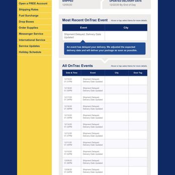 OnTrac - Tracking - Couriers & Delivery Services Near Me - Commerce, California