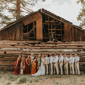 Shay Meadows Ranch And Resort - Bridal party pics next to the old house - Venues & Event Spaces Near Me - Big Bear City, California