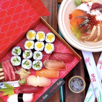 Nimblefish - A la cart items. Assortment of nigiri, sashimi and rolls Chirashi Bowl. - Sushi Bars Near Me - Portland, Oregon Nimblefish - A la cart items. Assortment of nigiri, sashimi and rolls Chirashi Bowl. - Sushi Bars Near Me - Portland, Oregon