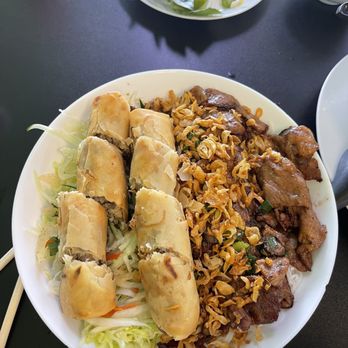 Com Pho Bamboo - Grilled pork and eggroll vermicelli bowl - Vietnamese Near Me - Fresno, California