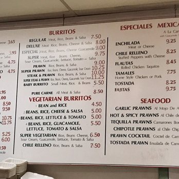 El Azteca Taqueria - The menu - Mexican Near Me - San Francisco, California