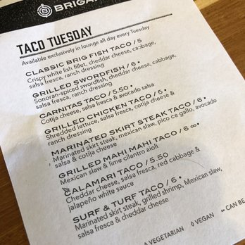 Brigantine - Menu - Taco Tuesday - Seafood Near Me - Del Mar, California Brigantine - Menu - Taco Tuesday - Seafood Near Me - Del Mar, California