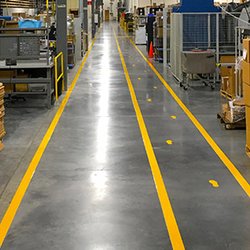 Kasama - Floor marking- Pedestrian Walkway installation with floor tapes