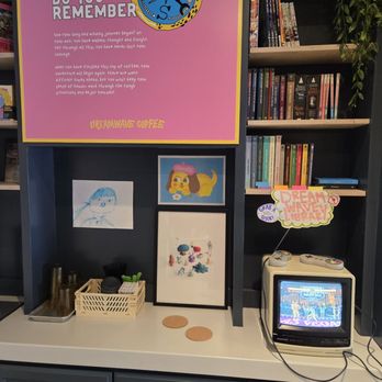 Elite Experience: Dreamwave Coffee - Library of books you can borrow while at the coffee shop - Yelp Events Near Me - Carlsbad, California