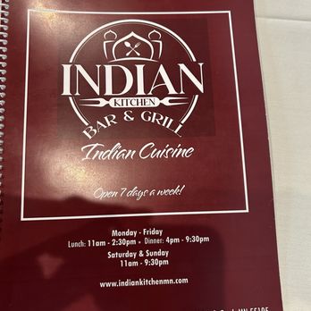 Indian Kitchen Bar & Grill - Menu - Indian Near Me - St Paul, Minnesota Indian Kitchen Bar & Grill - Menu - Indian Near Me - St Paul, Minnesota