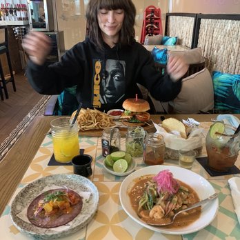 La Uno Cocina de Mar - Girlfriend, shrimp Ceviche, citrus shrimp taco, mango lemonade, Tito's spicy bloody Mary - Seafood Near Me - McAllen, Texas La Uno Cocina de Mar - Girlfriend, shrimp Ceviche, citrus shrimp taco, mango lemonade, Tito's spicy bloody Mary - Seafood Near Me - McAllen, Texas