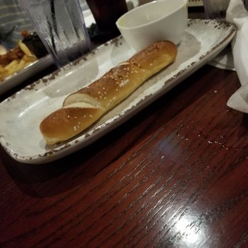 Wolfies Grill - Geist - Pretzel Bread sticks with cheese sauce appetizer.. Very good. - American Near Me - Indianapolis, Indiana Wolfies Grill - Geist - Pretzel Bread sticks with cheese sauce appetizer.. Very good. - American Near Me - Indianapolis, Indiana