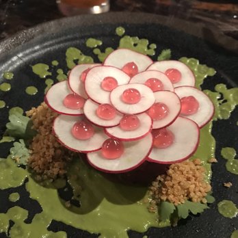 XO Restaurant - Beet/Pumpkin purée - Asian Fusion Near Me - Honolulu, Hawaii
