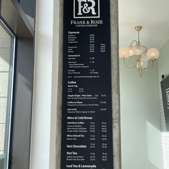 Frank & Roze - Drink menu - Cafes Near Me - Denver, Colorado
