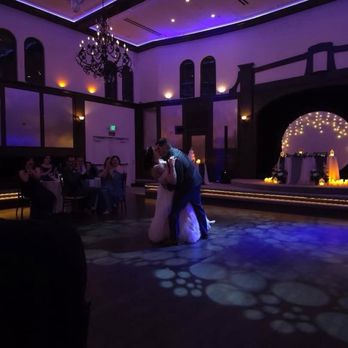 The Charleston - Highlighting the lighting package with spotlights and ceiling lights. (Candles we brought.) - Venues & Event Spaces Near Me - Fullerton, California