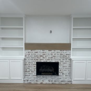 OC Fireplace Pro's - Built in shelves and mantle installed - Fireplace Services Near Me