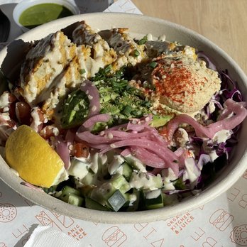 Vibe Organic Kitchen - Mediterranean bowl - Juice Bars & Smoothies Near Me - Costa Mesa, California Vibe Organic Kitchen - Mediterranean bowl - Juice Bars & Smoothies Near Me - Costa Mesa, California