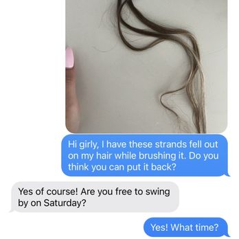 Salon 33 - This was 4 days after she installed the itips. 3 strands already fell out. - Hair Salons Near Me - Bakersfield, California Salon 33 - This was 4 days after she installed the itips. 3 strands already fell out. - Hair Salons Near Me - Bakersfield, California