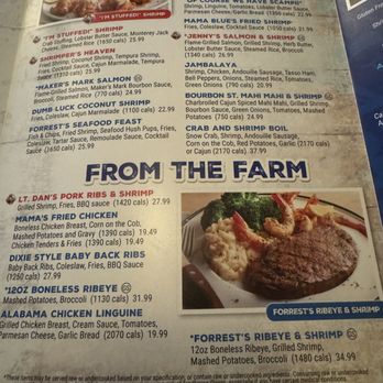 Bubba Gump Shrimp - Menu - Seafood Near Me - Laughlin, Nevada