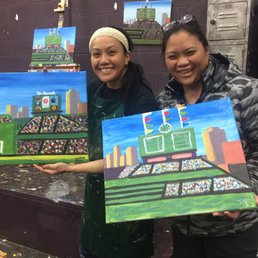 We were supposed to paint Wrigley Field, I was only a few hundred miles off. .. I think that's what they called poetic license