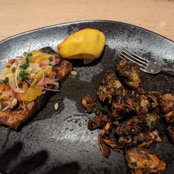 Cedar & Sage Grill House - Sorry, I started eating before I took the photo. Salmon and Brussels sprouts were over the top!!!