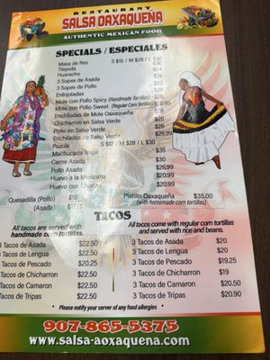 Menu photo 1 Salsa Oaxaqueña Anchorage, AK