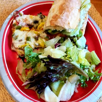 Rotolo's Pizza - a plate of salad and a sandwich - Pizza Near Me - Columbus, Ohio