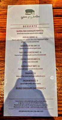 Menu photo 3 Green Pig Bistro Arlington, VA Menu photo 3 Green Pig Bistro Arlington, VA