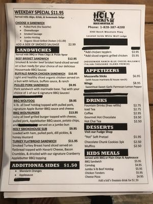 Menu photo 7 Holy Smokes BBQ Beech Mountain, NC Menu photo 7 Holy Smokes BBQ Beech Mountain, NC